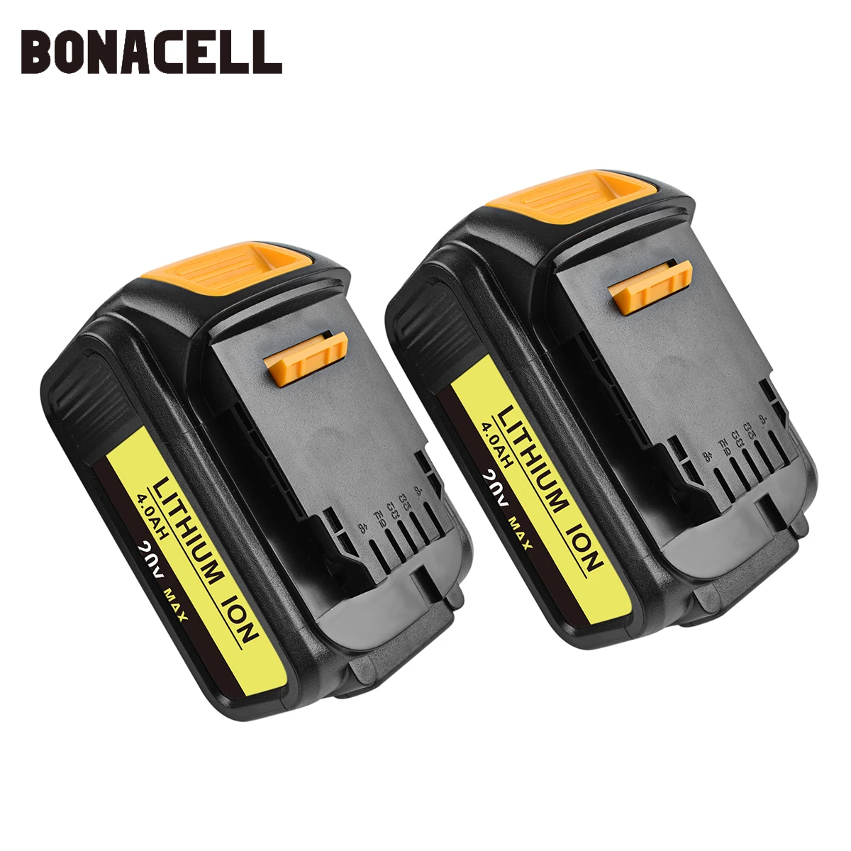 Bonacell 18 V/20 V Батарея для Dewalt 4000 мА/ч, замена Батарея для DCB200 DCB181 DCB182 DCB204-2 DCB201 DCB201-2 L50 - Цвет: 2 PACK