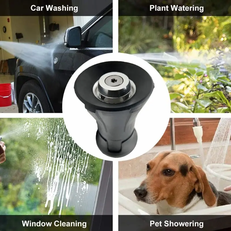 Garden High Pressure Water Spray Hose Nozzle Large Flow Sprinkler Adjustable Car Household Tools 2 Colors