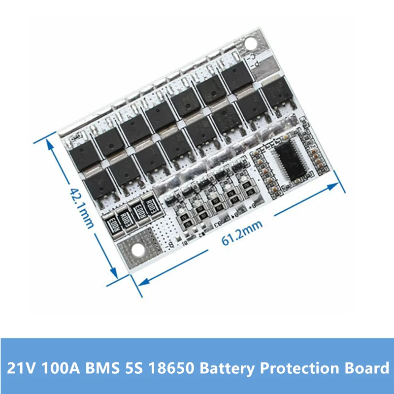 21V 100A BMS 5S 18650 Li ion Battery Protection Circuit Board Charger Balancer 5S BMS PCM