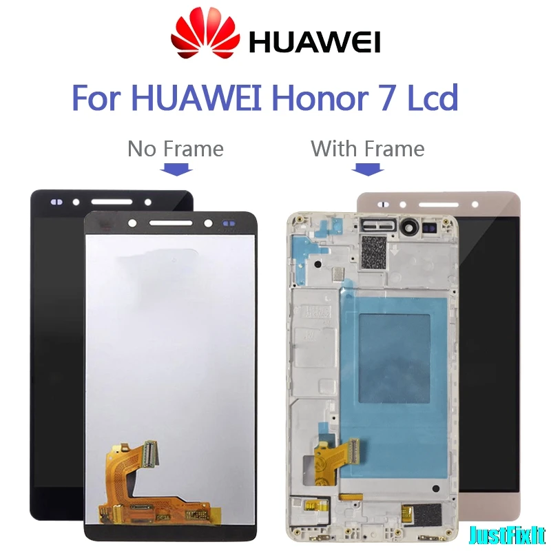 Для huawei Honor 7 Дисплей сенсорный экран дигитайзер с рамкой для lcd Honor7 4G LTE 5 2