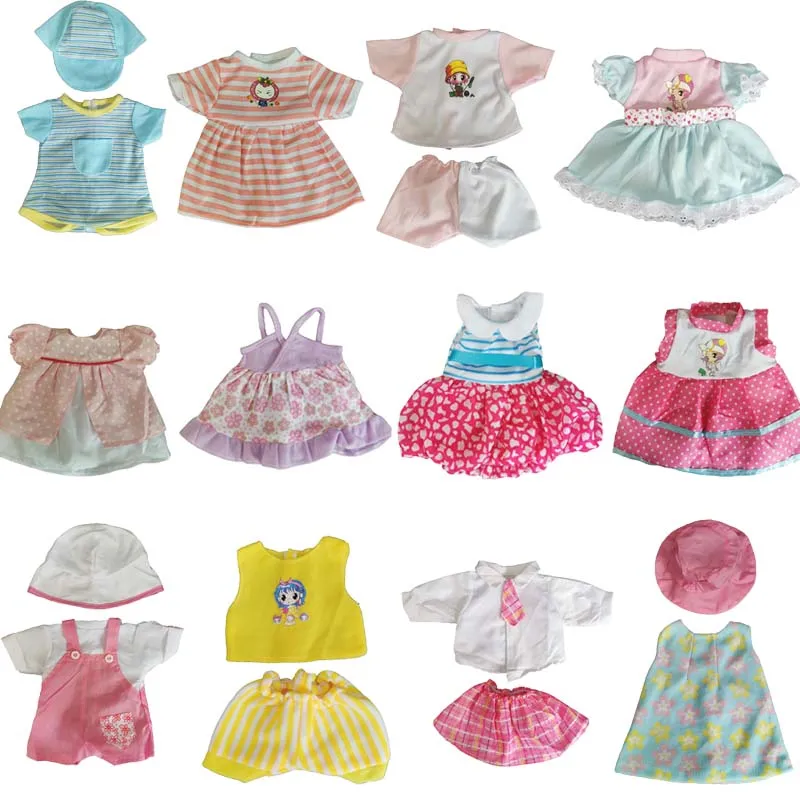 Ropa de muñeca para niñas de 13 a 14 pulgadas, vestido para niñas de 35 Cm, sombrilla para bebés, accesorios para muñecas, conjunto de 12 Uds. De juguetes para niños