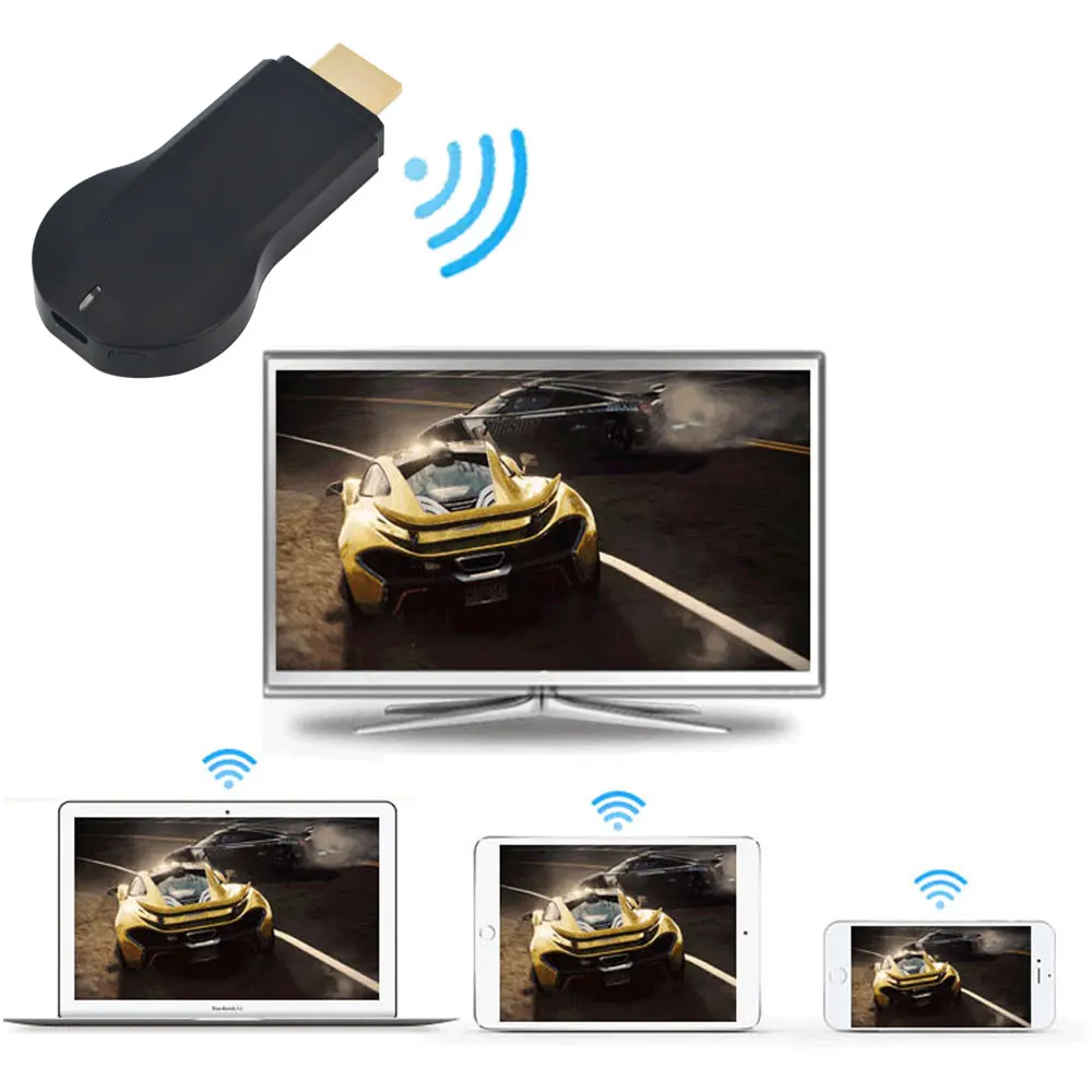 HDMI ТВ-карта 256 м AnyCast M2 плюс обмена потоковыми мультимедийными данными(Airplay 1080P беспроводной WiFi Дисплей приемник для ТВ-тюнера Miracast для Windows IOS Android