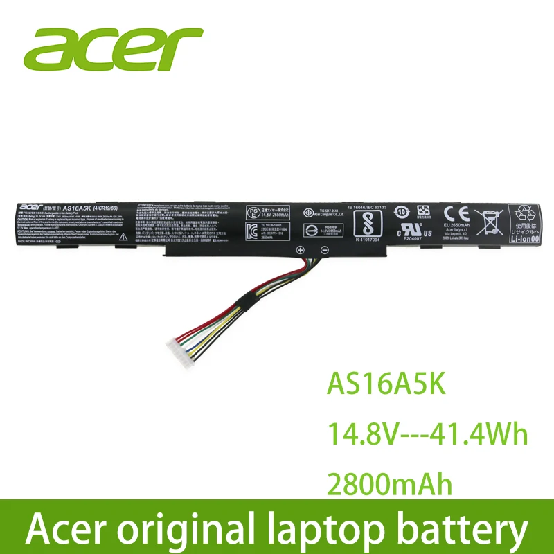 Оригинальный аккумулятор для ноутбука Acer AS16A5K Aspire E15 E5 475G 523G 573G 575G 774G|Аккумуляторы