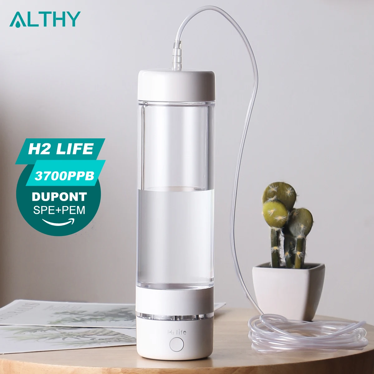 Бутылка для генератора водорода H2Life 5 го поколения макс. 3700ppb DuPont SPE + PEM двойная