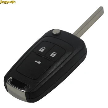 

Jingyuqin 20PCS for Chevrolet Cruze Remote Key Keyless Fob 3 Buttons Uncut HU100 Blade Folding Flip Car Key Shell Key Case Cover