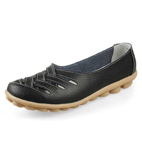 CEVABULE/сезон весна-осень; Туфли-оксфорды на полой подошве; материнская плоская обувь; сандалии на плоской подошве; обувь в горошек; дышащая женская обувь; CQY-B1199 - Цвет: black