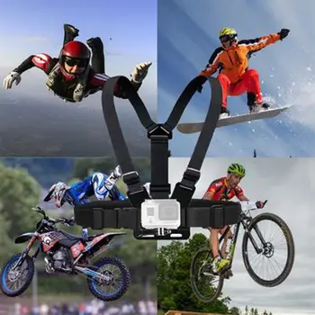

Adjustable Chest Mount Harness Chest Strap Belt For GoPro 5 4 HD 6 SJ5000 3+ Accessories Sport 8 Hero 7 SJ4000 For GoPro Ca D3Q6