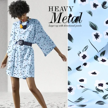 

114cm wide printed silk fabric meter digital inkjet crepe de chine silk fabric drapery shirt dress fabric wholesale silk cloth