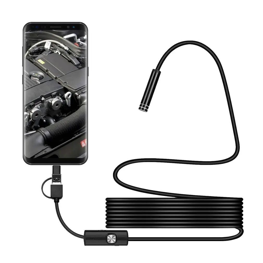 5 мм микро Тип USB с портом типа c 3 в 1 компьютер эндоскопа Камера Borescope