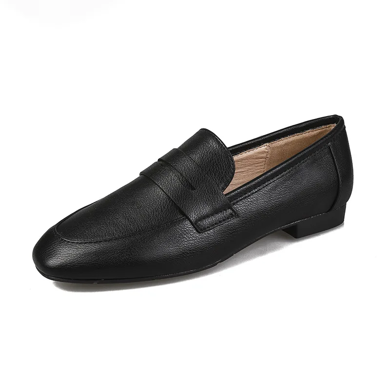 

2019 Spring England Students Soft Girl Small Leather Shoes Women's College Style Retro Flat Versatile Shoes Lazy Loafers