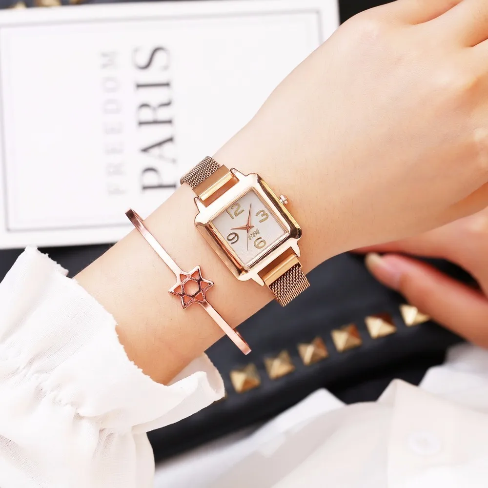 Горячая Мода женские магнитные часы с пряжкой Роскошные повседневные женские кварцевые часы CCQ Relogio Feminino для дропшиппинг - Цвет: A