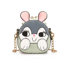 Искусственная кожа с мультяшным кроликом для женщин круглый кошелек для монет Детский кошелек для детей, маленькая сумочка, сумочка для денег bolsa carteira feminina для девочек