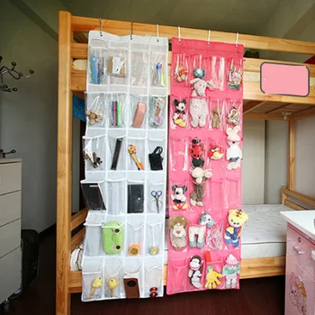 

24 Pockets Transparent Storage Hanging Bags Over Door Closet Shoes Trinkets Holder Organizer Wall Bag Space Save 150*45cm
