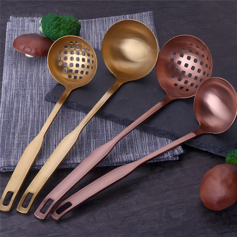 Soup Ladle Colander Set Stainless Steel Spoon Strainer Kitchen Cooking Utensils/'