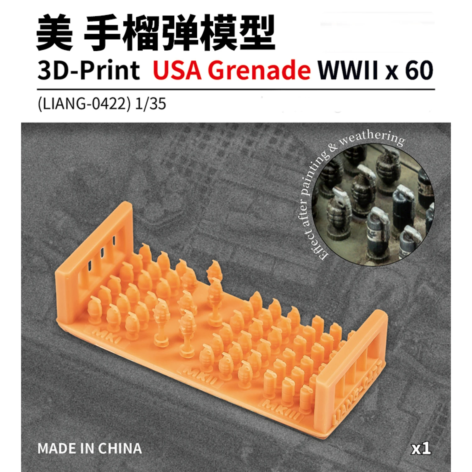 1/35 Tank Scene Model 3D Print Grenade Car Tank Scene Making Hobby Accessories