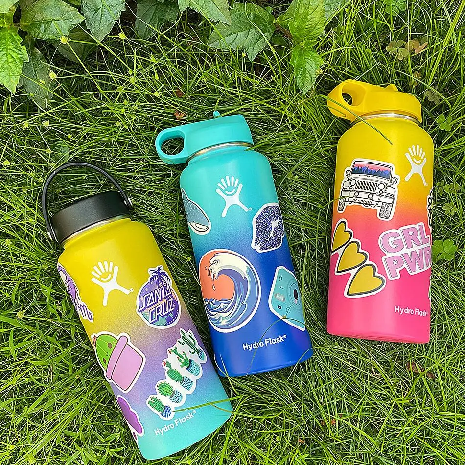 18oz гидро термос бутылка для воды с трубочкой спортивная одежда мультяшным