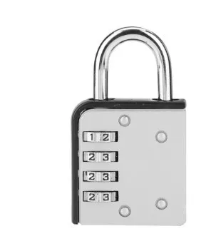 

Large Size Hanging Plate Four Padlock with Password Required Dial Mounted Password Lock