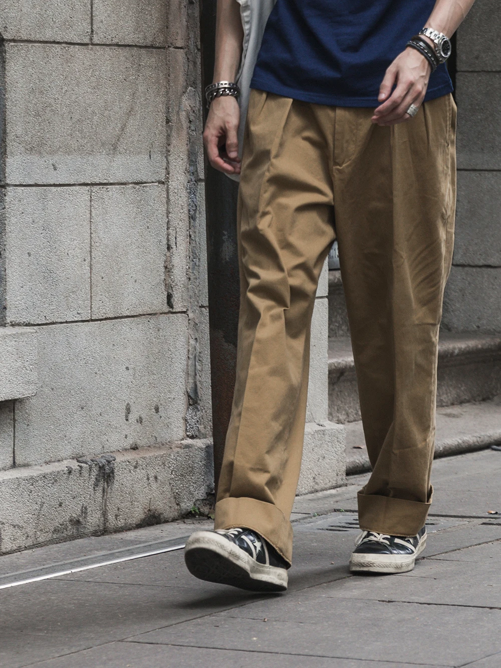 Non Stock Double Pleated Casual Pants 