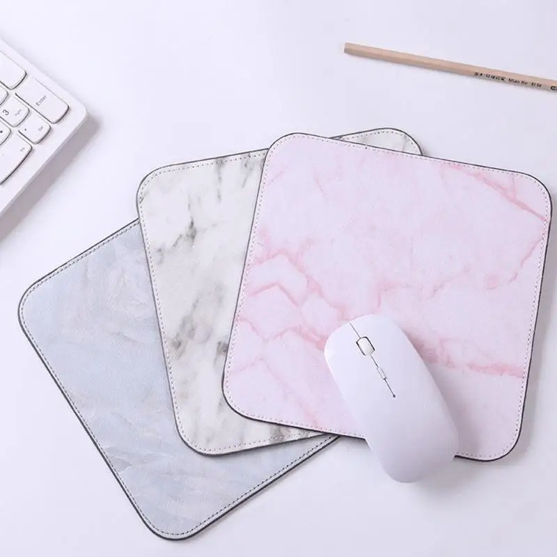 

Marble Pattern Mouse Pad Rubber Anti-slip Mouse Pad Office Desk Game Mat Desk Computer Accessories 4 Colors 20*20*0.3cm