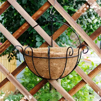 

Wrought Iron Coconut Palm Planter Wall-mounted Coconut Palm Hanging Basket Creative Succulent Balcony Hanging Flower Pot