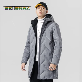

BETTONAL 2020 new long hoodies 80% winter down jacket men coats warm Fashion casual russian clothing brands Japan south Korea