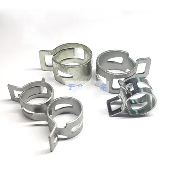 

free shipping5/10/ 20pcs Hose Clamps Fuel Hose Line Water Pipe Clamp Hoops Air Tube Fastener Spring Clips M4.5-48mm Galvanized