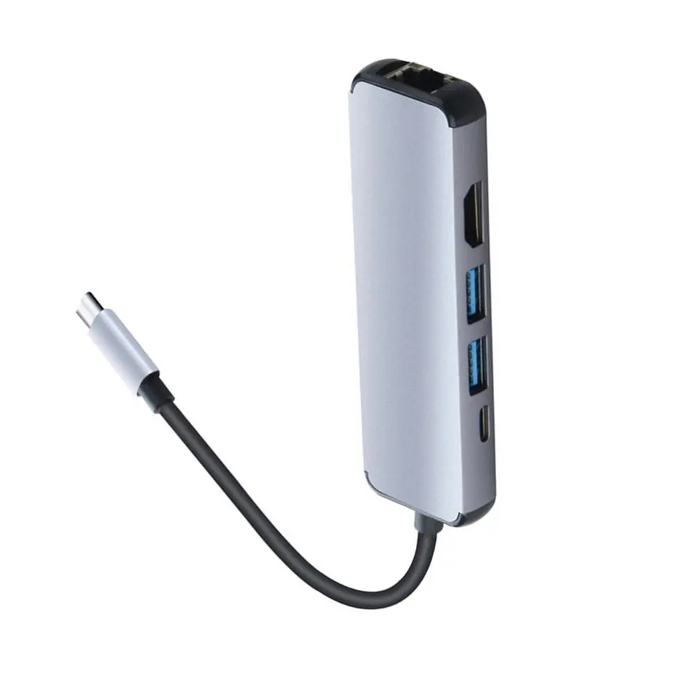 5 в 1 usb type C концентратор Hdmi 4K USB C концентратор к Gigabit Ethernet Rj45 Lan адаптер для Mac book Pro Thunderbolt 3 USB-C зарядное устройство