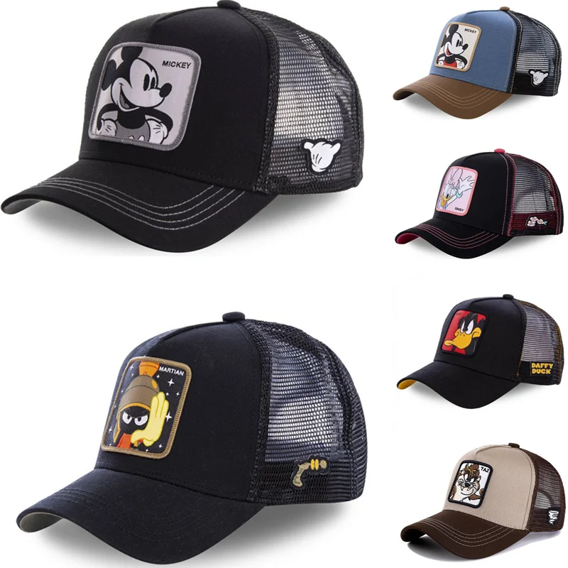 Mickey Snapback Cotton Baseball Cap Men 