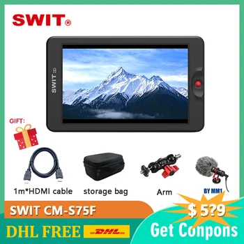 

Swit CM-S75F 7 inch Monitor 3000nit Super Bright HDR LCD 3G/HD-SDI 4K-HDMI 3DLUT 1920×1200 DSLR Monitor for Youtube