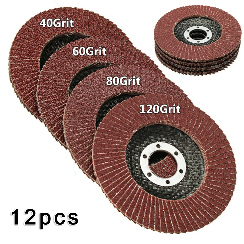 20 x Flap Discs 115mm Sanding 40 60 80 120 Grit Grinding Wheels Discs 4.5" Mix 