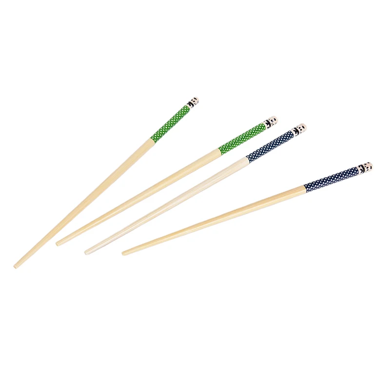 5 Pairs Panda Dot Wooden Chopstick Multi-Color Kitchen Restaurant Canteen Tool Reusable Tableware Natural Bamboo Chopsticks