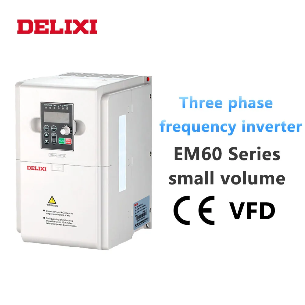 

DELIXI frequency inverter 5.5kw AC 380V three phase input 3 phase output VFD 50HZ 60HZ frequency converter drive moto Speed