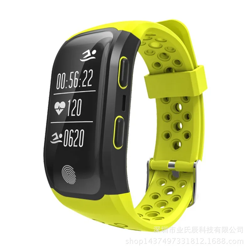 A-B W LCD S908 смарт-браслет gps Smartwatch IP68 Водонепроницаемый фитнес-трекер для измерения сердечного ритма умный Браслет шаги плавание езда Альпинизм режим - Цвет: A-B W LCD