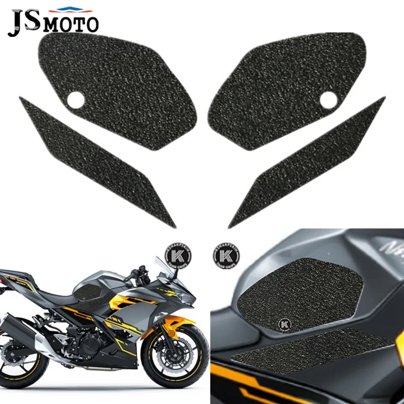 New Motorcycle Tank Sticker For KAWASAKI NINJA 400 ABS ninja400 ABS 2018 Fuel Tank Side Knee Grip Non-slip Protector Pad Sticker 3d motorcycle tank pad protector decal stickers case for kawasaki ninja zx12r zx 12r tank 1 order