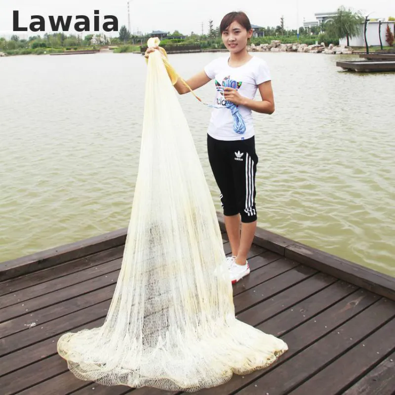 Рыболовная сеть LAWAIA высотой 4 м литая нейлоновая 5 см мононитиевая Оцинкованная