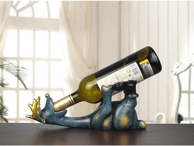 Creative Lying Resin Elk Wine Bottle Holder