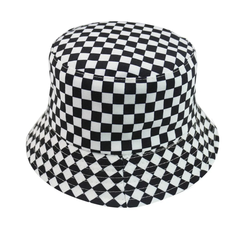 Черно-белая клетчатая Рыбацкая шляпа Sombreros Cubo новая черно-белая Панама