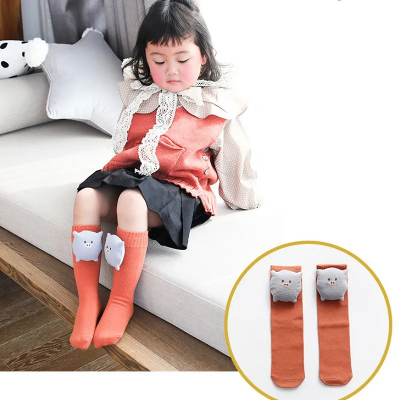 Baby Girl Cute Cute Cartoon Socks Tights Candy Color Cotton Long Socks Party Infant Children Soft Crib Leg Warmer Pads