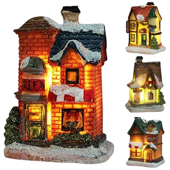 

Christmas Gifts for Children,Resin Miniature Furniture LED Decor,Gift