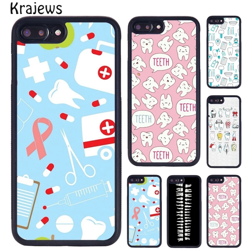 Krajews Dentist Dental Tooth Nurse Phone Case For iPhone 14 5 6S 7 8