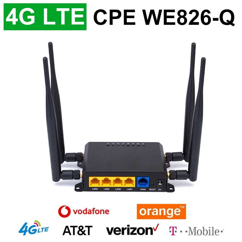 4G LTE WiFi router Mobile WiFi Internet VPN 4G Router with Modem built-in watchdog WE826-Q For PC Laptop Mobile Phone