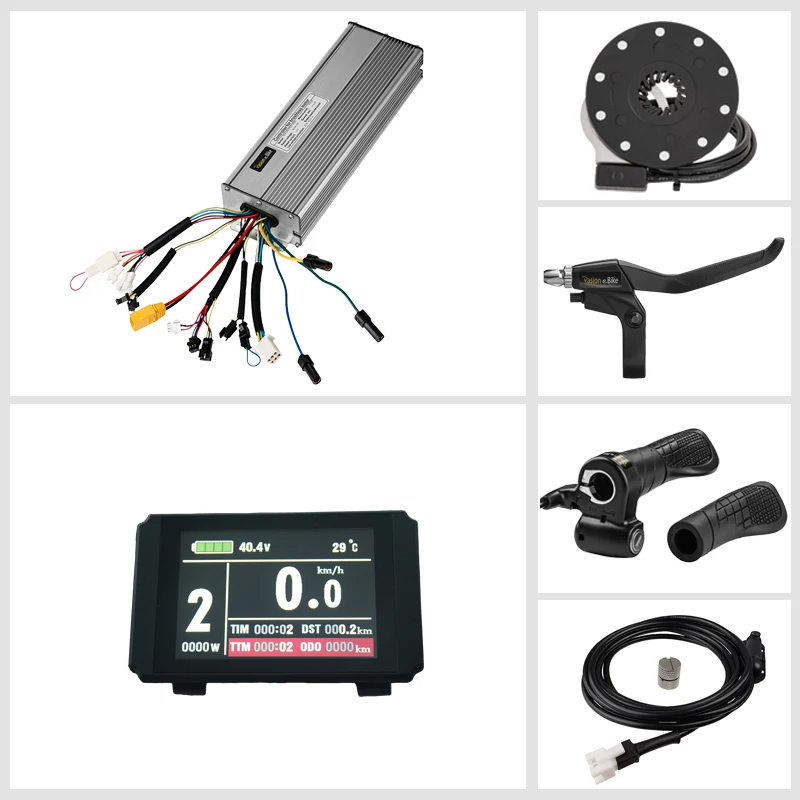 45A LCD8 Twist Lock PASION E компоненты для велосипеда 1500 Вт 45A контроллер и датчик дроссельной заслонки PAS компоненты для электрического велосипеда контроллер KT дисплей LCD3/8 - Цвет: 45A LCD8 Twist Lock