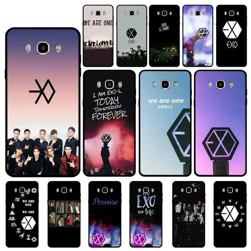 Черный чехол для телефона Kpop exo из ТПУ Samsung Galaxy J2 PRIME J2Pro2018 J4 Plus J5 J6 J7 J737 мобильного