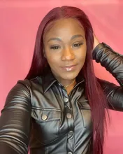 99J rojo peluca con malla Frontal pelucas de cabello humano de color Burdeos peruano peluca Frontal de encaje hueso recto peluca con malla Frontal s para mujer Remy