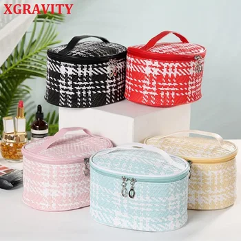 

XGRAVITY New Ladies Handbags Elegant Weave Fashion Ladies Cosmetic Bags Largge Capacity Travel Bags Woman Bags Leisure Bag H63