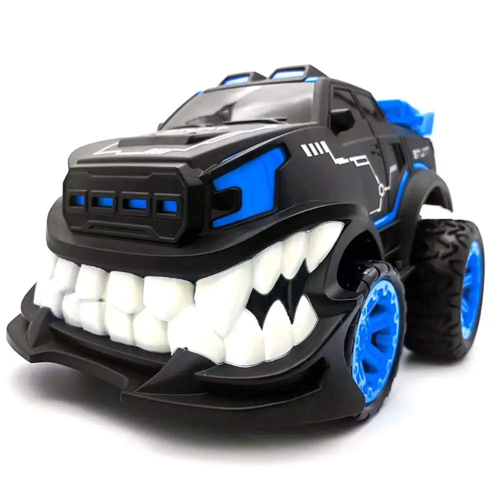 New 85J 2.4G Special Effects 360 Degree Vertical Rotary Remote Control Vehicle Devil Big Tooth Off-Road Electric Model Toy - Цвет: Blue