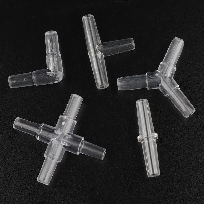 10pcs 2.4 ~11mm Reducing Connectors Aquarium Elastic Aeration Hose Pagoda Joint Flexible Oxygen Air Pump Soft Pipe Connector
