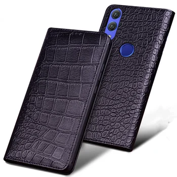 

Genuine natural leather magnetic phone cover case for Huawei Enjoy 9 Plus case for Huawei Enjoy 9 cell phone bag stand cover