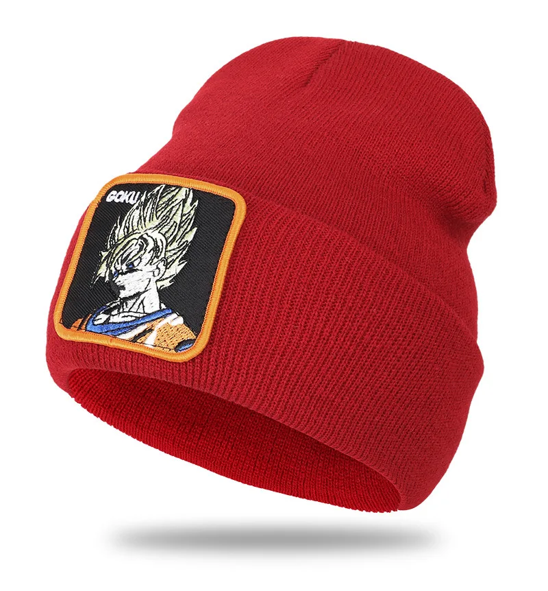 Warm Beanie Knitted Hat Cartoon Donald Embroidery Casual For Boy Girls Winter Hat Fashion Solid Unisex Cap Outdoor Skullies Caps 