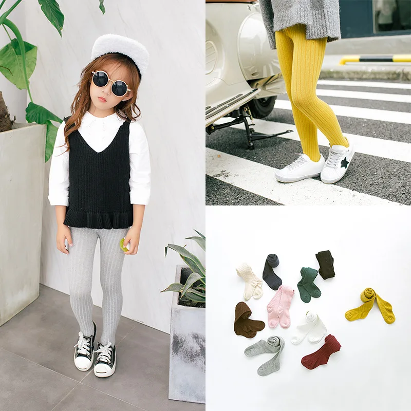 

Panty-hose for Kids Children's Socks 2017 South Korea Spring And Autumn New Style CHILDREN'S Leggings Candy Double Needles Panty